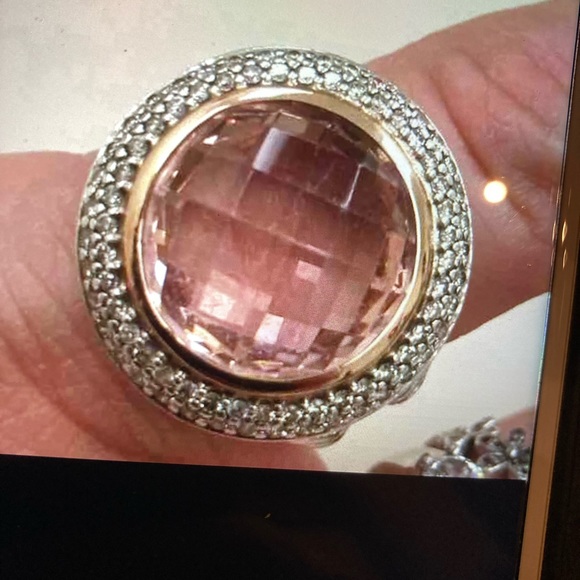 David yurman cerise two tone morganite ring size 6 - Picture 2 of 4